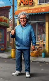 Barney smiles , live in action