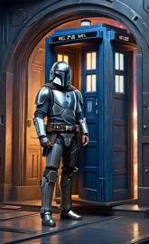 Mando and the TARDIS