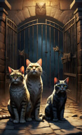 the gates of hell are guarded by my cat's my friends