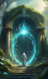 A Wizard Infront of a Portal