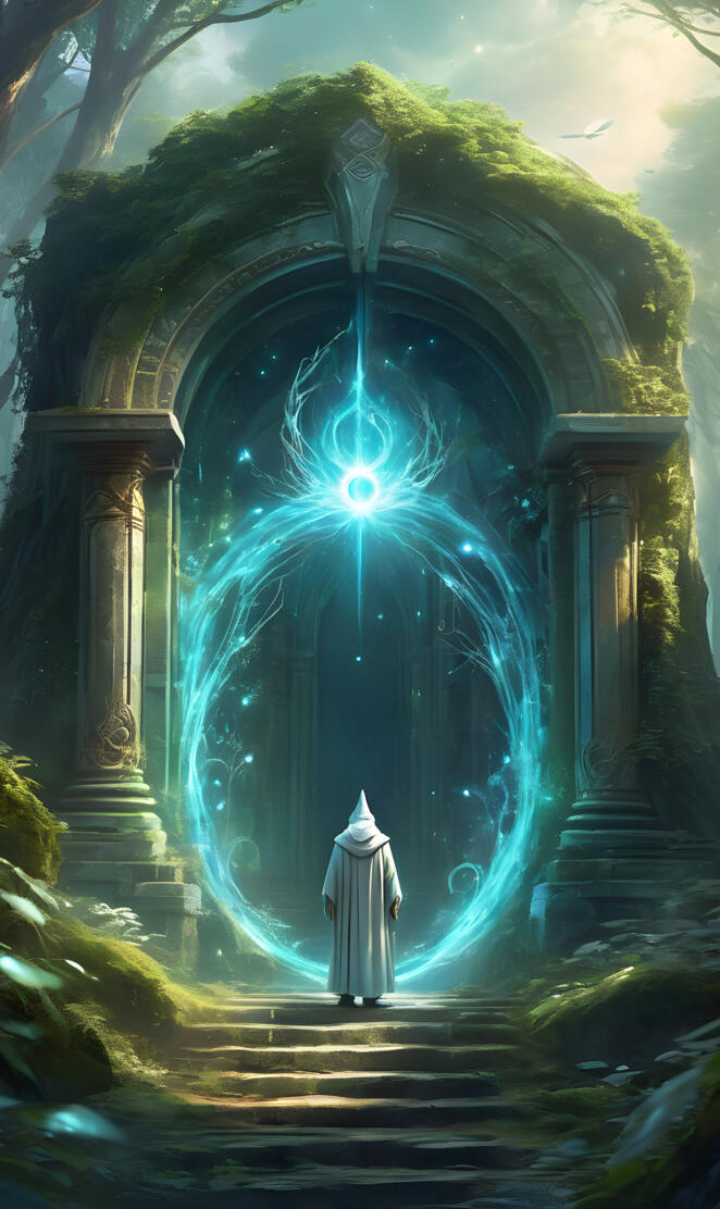 A Wizard Infront of a Portal