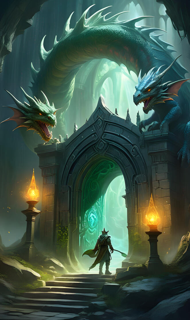 a painting of a man and a woman in a room with a large ceiling and a