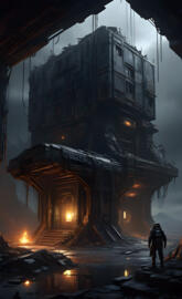 a building that has been destroyed