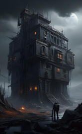 a building that has been destroyed