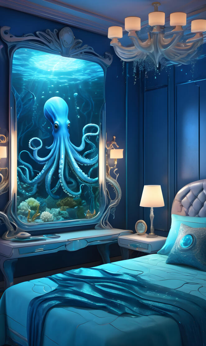 Mirror Mirror, who is the bluest creature in the sea?