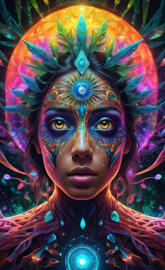 In a psychedelic world, An Hyperrealistic, Ultra-detailed, Anatomicall