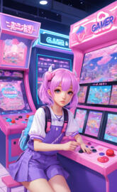 pastel gamer girl