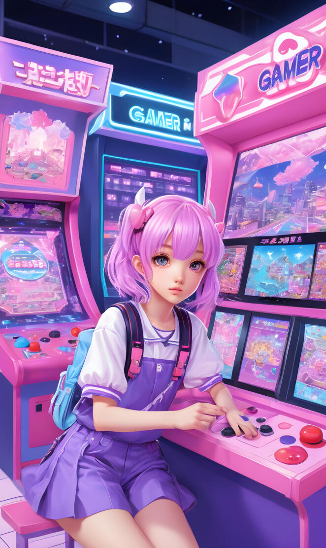 pastel gamer girl