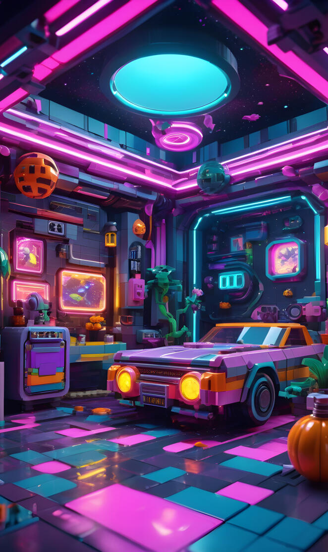 a colorful arcade game