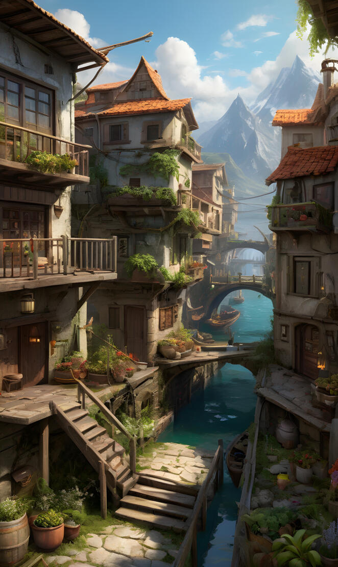 Village in the mountains