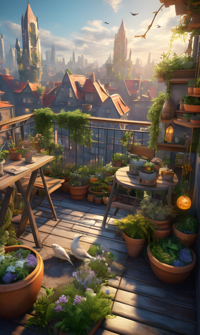 Solarpunk Balcony Visions