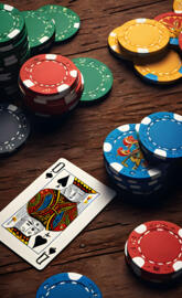 a group of poker chips