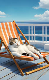 a cat lying on a chair