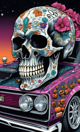 skull and car