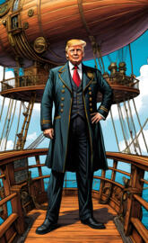 TRUMP INSPECTING an air ship