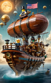 TRUMP Legos steam ship