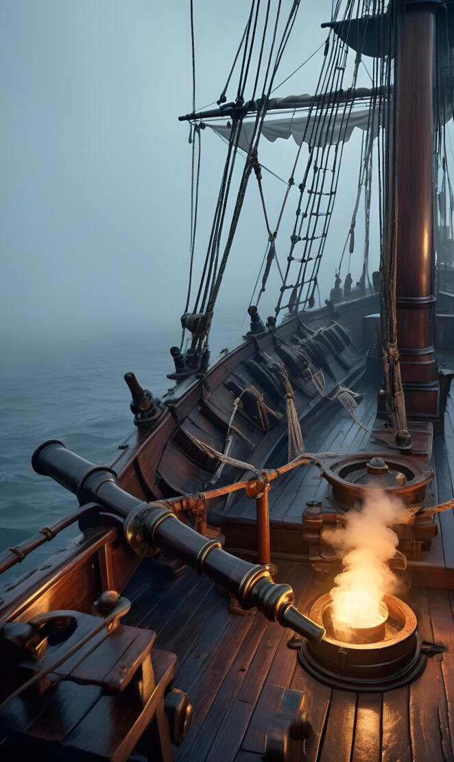 a large ship with a fire on the deck