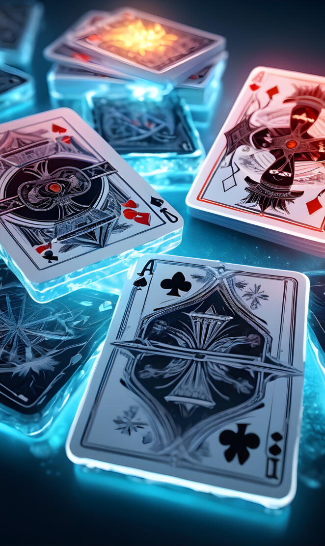 a group of cards on a table