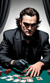 Joaquin Phoenix playing cards
