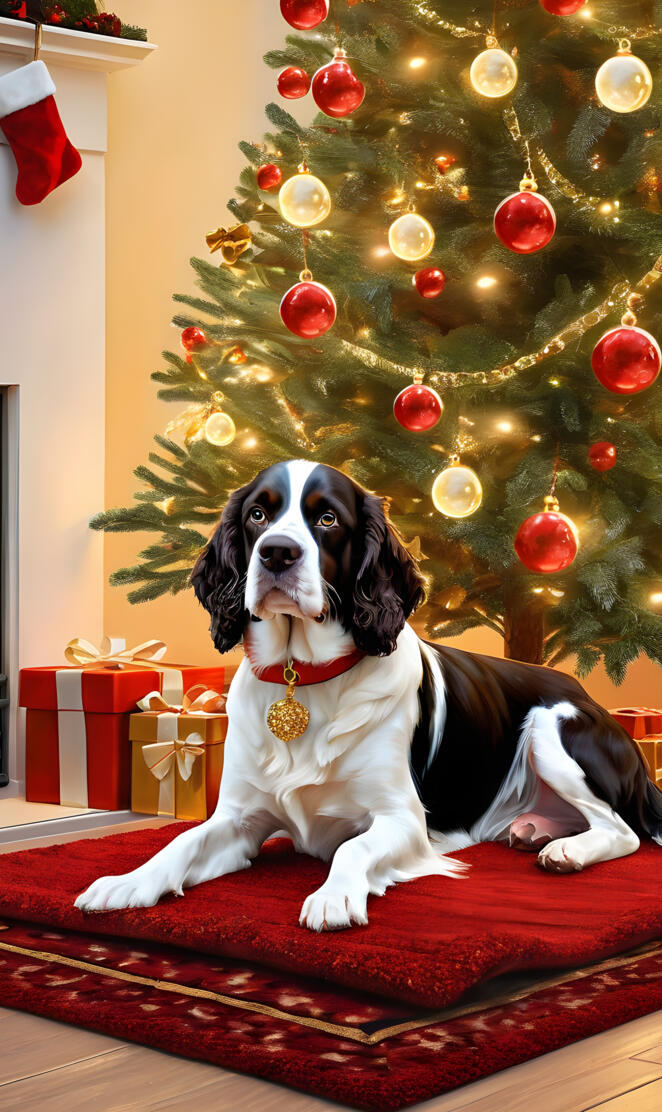 English springer spaniel Christmas