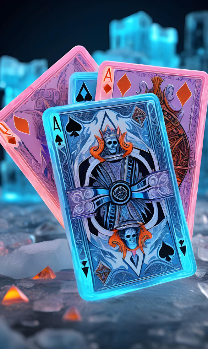 a colorful cube with a cartoon character on it