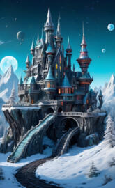 a castle on a mountain