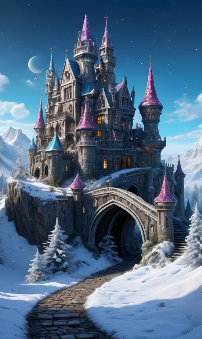 a castle on a mountain