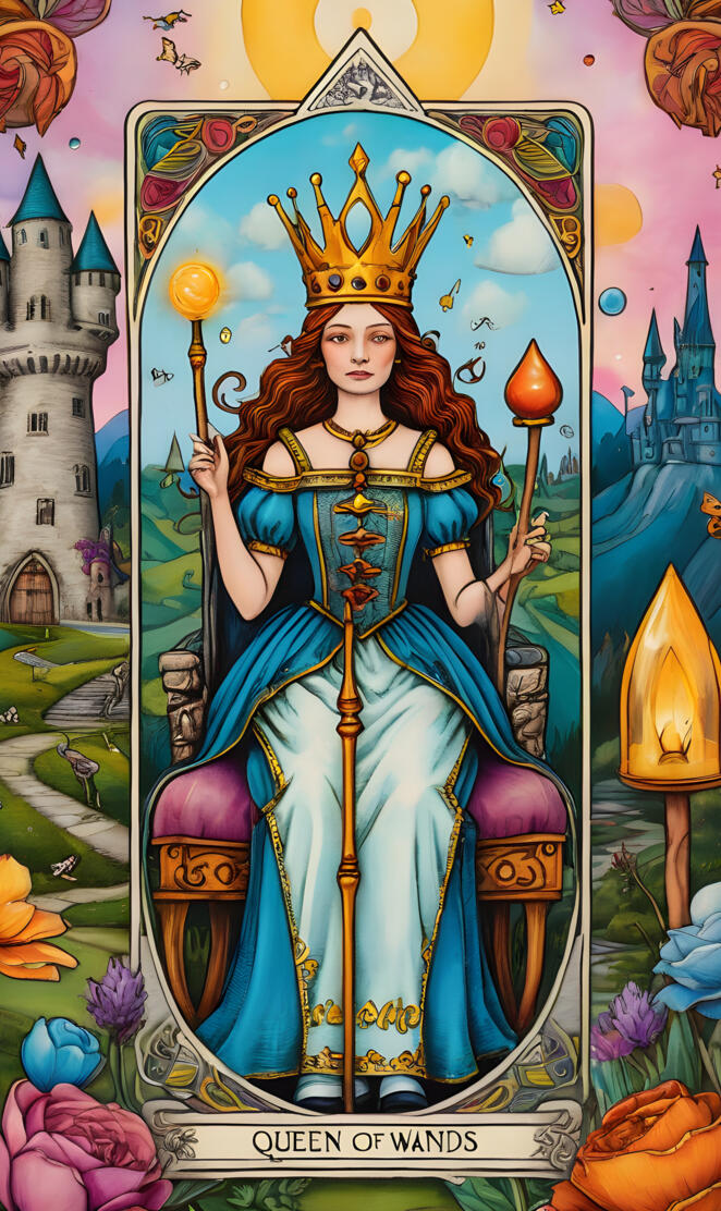 Queen OF Wands Tarot Card