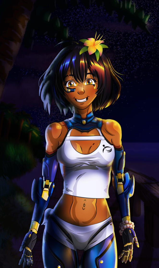 Silent Beauty on a Pier - Night Variant