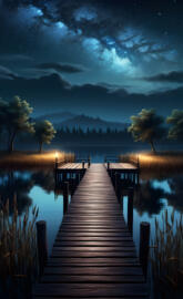 Summer Night at the Lake