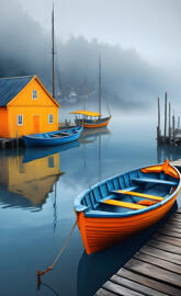 boats docked at a pier