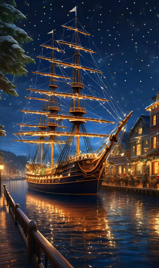 a large ship docked at a pier