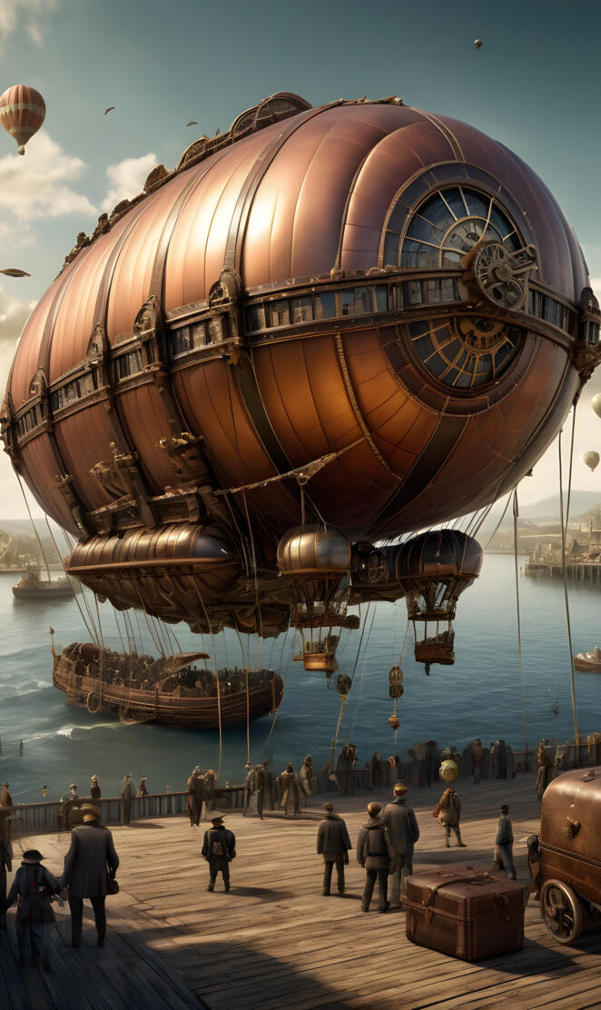 Steampunk Isabella's characters Airship transport and vehicles