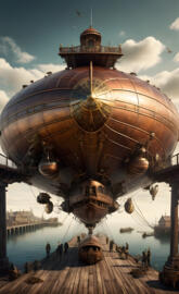 Steampunk Isabella's characters Airship transport and vehicles