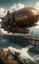 Steampunk Isabella's characters Airship transport and vehicles
