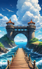 a bridge with a tower