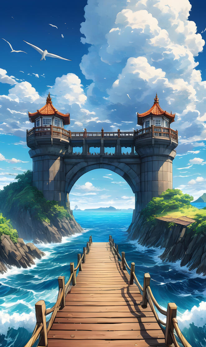 a bridge with a tower