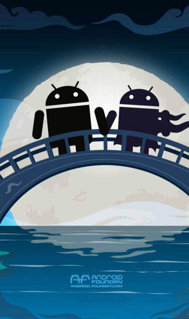 Androids on a Bridge