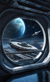 Spacestation Planetary View