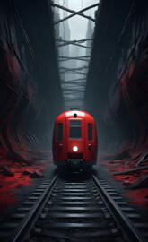 a train going through a tunnel