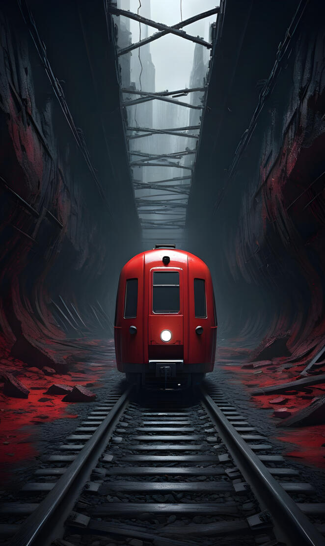 a train going through a tunnel
