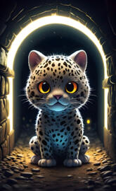 a cat with a human face