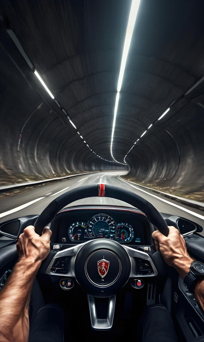 Driving a Viper GTSR through a Tunnel