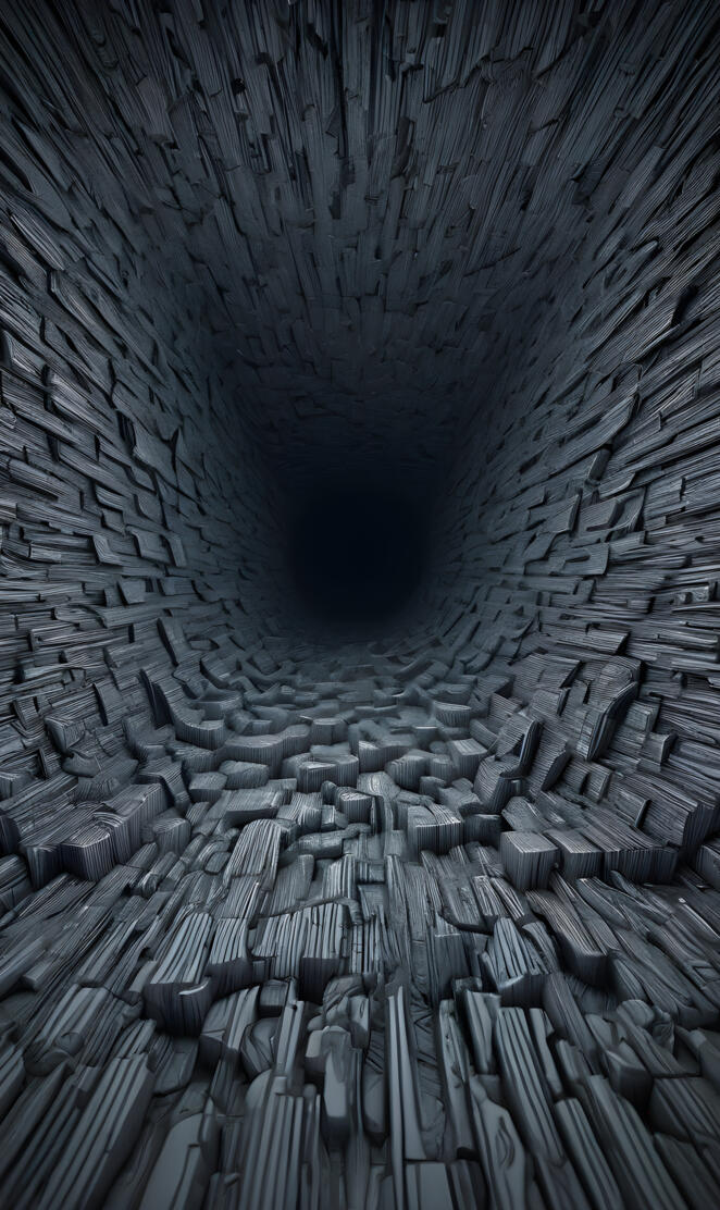 a tunnel with a hole in it