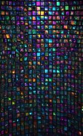 Colorfull oil slick Glas squares Background