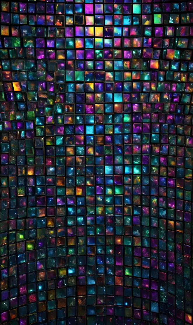 Colorfull oil slick Glas squares Background