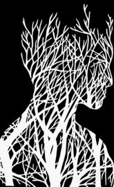 Paper art of a human