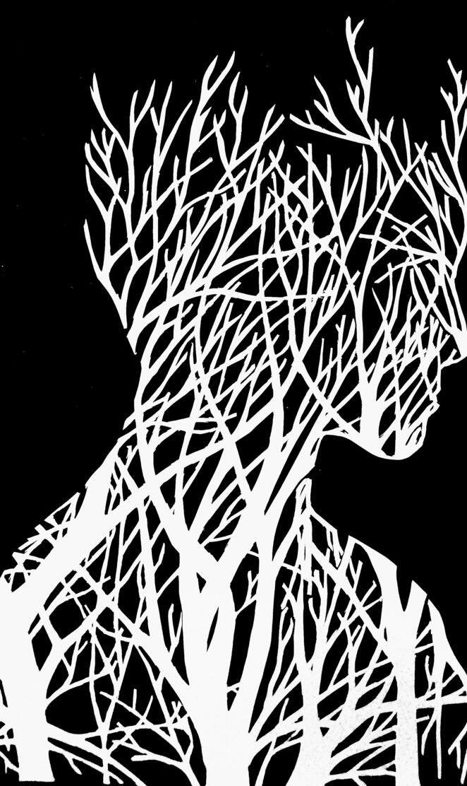 Paper art of a human