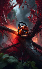 3D chainsaw cutting
