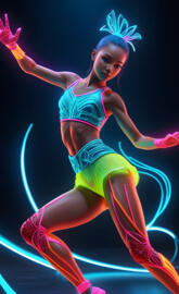 a woman dancing on a stage